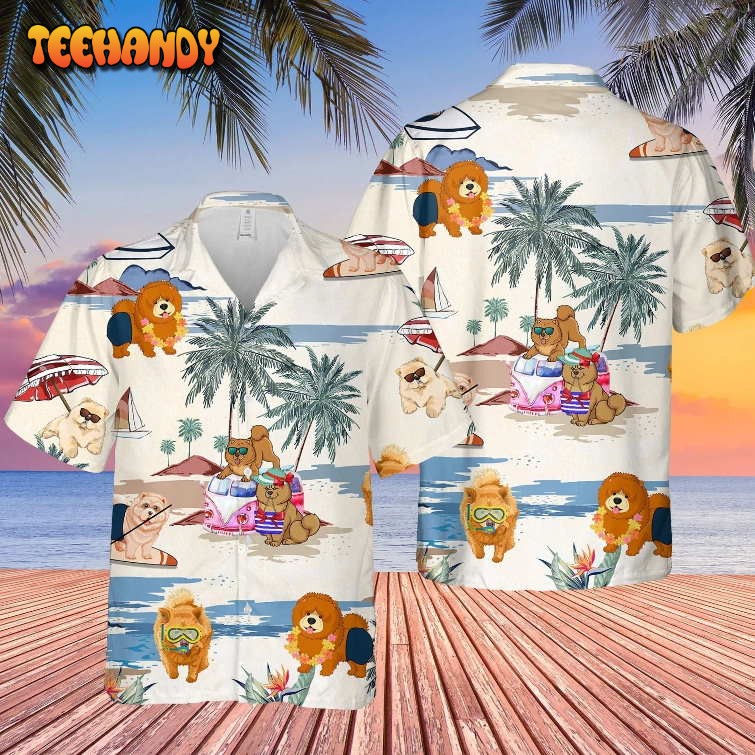 Chow Chow Summer Beach Hawaiian Shirt, Aloha Beach Shirt For Dog Lover