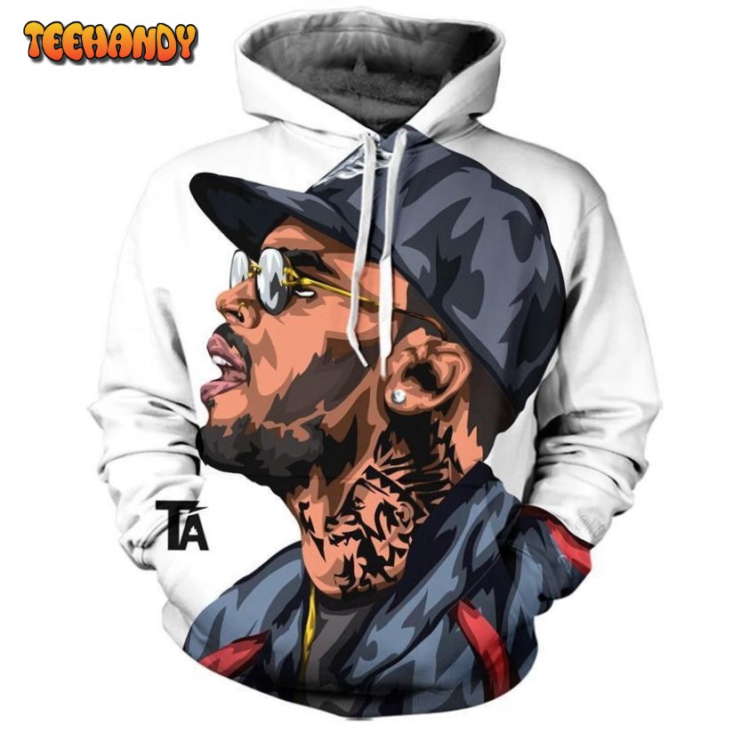 Chris Brown Pullover And Zippered Hoodies Custom 3D Chris Brown Graphic