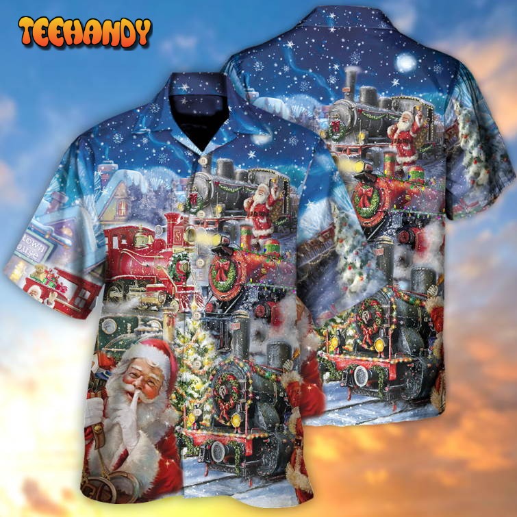 Christmas Santa’s Express Train Hawaiian Shirt