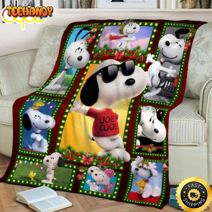 Christmas Snoopy 3D Full Printing The Peanuts Snoopy Dog Blanket