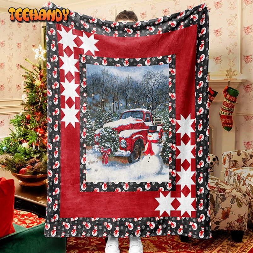 Christmas Truck Christmas Tree  Snowman Quilt