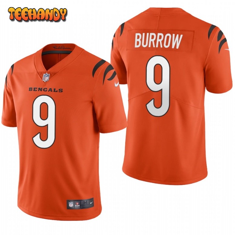 Cincinnati Bengals Joe Burrow 2021 Orange Limited Jersey