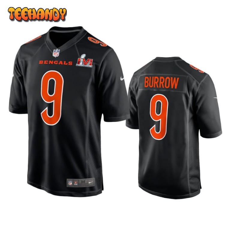 Cincinnati Bengals Joe Burrow Super Bowl LVI Black Fashion Limited Jersey
