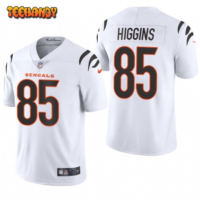 white tee higgins jersey