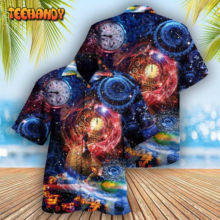 Clock Let’s Get Back To The Future Time Flies Quickly Hawaiian Shirt