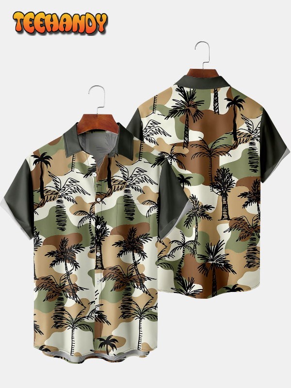 Coconut Tree Print Hawaiian Shirt Tree Hawaiian Shirt Beach Shirt Gift Shirt