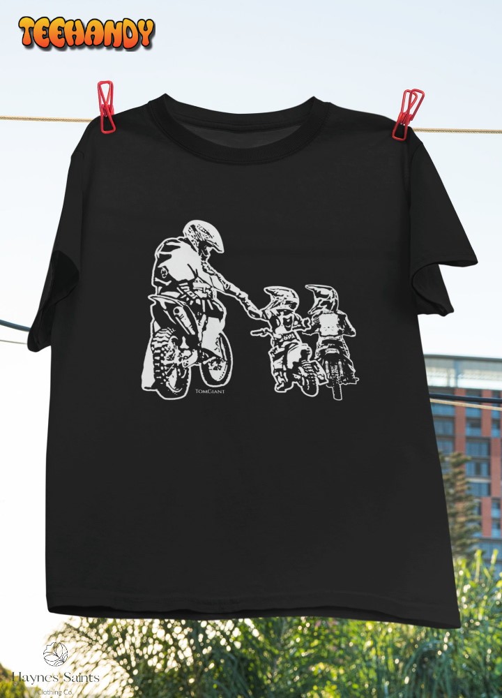 Cool Dad Dirt Bike Gift Rider Motocross Father Son Biker Riding T-Shirt