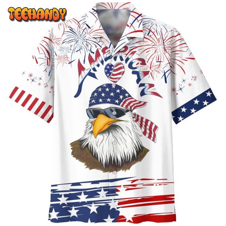 Cool Eagle American Hawaiian Shirt Independence’s Day Eagle