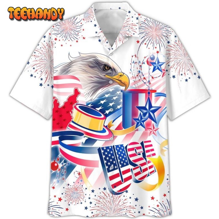 Cool Hawaiian Shirt With Usa Eagle Independence’s Day Aloha Short Sleeve