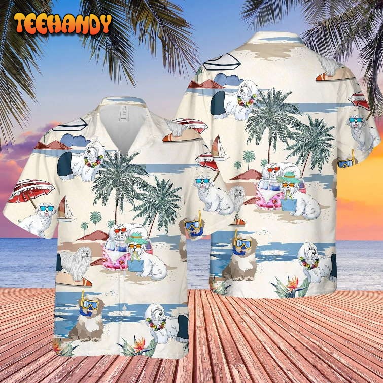 Coton De Tulear Summer Beach Hawaiian Shirt Short Sleeve Dog Aloha Beach