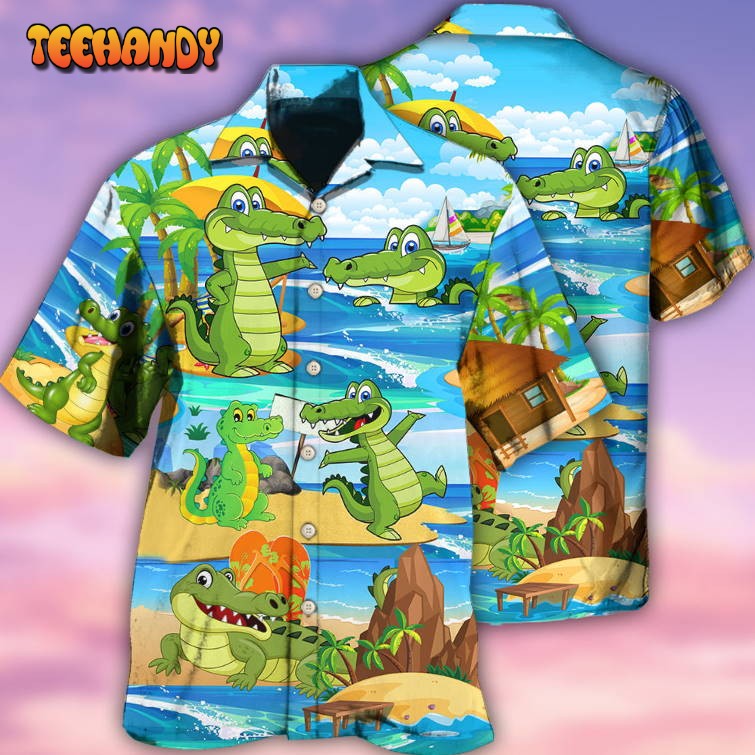 Crocodile Love Life Funny Hawaiian Shirt