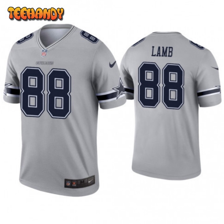 Dallas Cowboys CeeDee Lamb Gray Inverted Limited Jersey