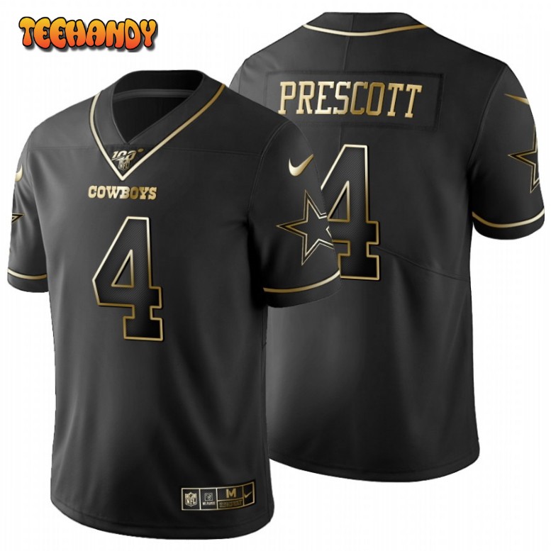 Dallas Cowboys Dak Prescott Black Golden Limited Jersey