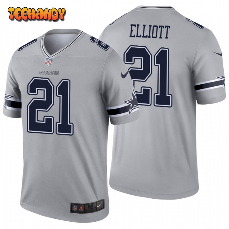 Dallas Cowboys Ezekiel Elliott Gray Inverted Limited Jersey