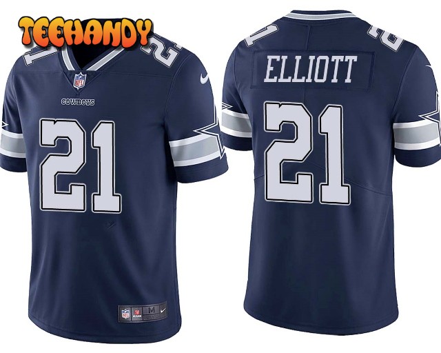 Dallas Cowboys Ezekiel Elliott Navy Limited Jersey