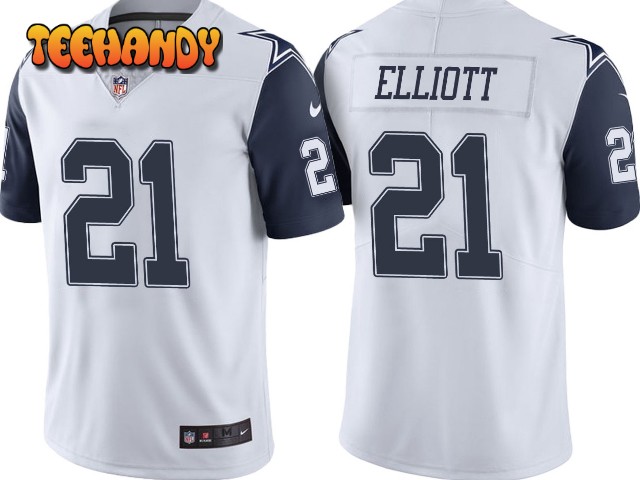 Dallas Cowboys Ezekiel Elliott White Color Rush Limited Jersey