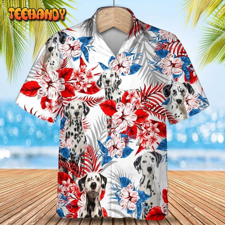 Dalmatian Hawaiian Shirt For Summer Dog Hawaii Aloha Shirt Short Sleeve