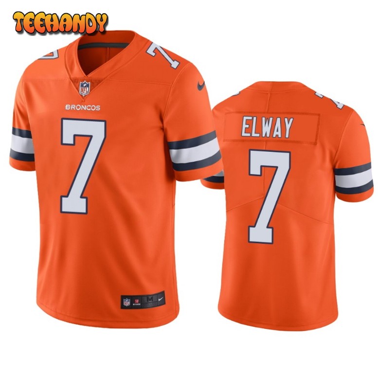 Denver Broncos John Elway Orange Color Rush Limited Jersey