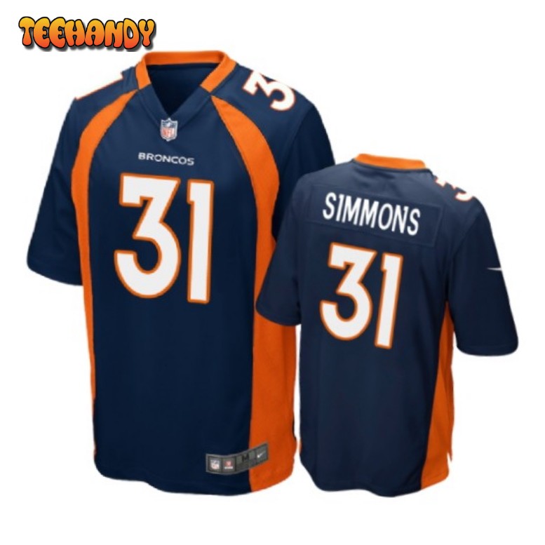 Denver Broncos Justin Simmons Navy Limited Jersey