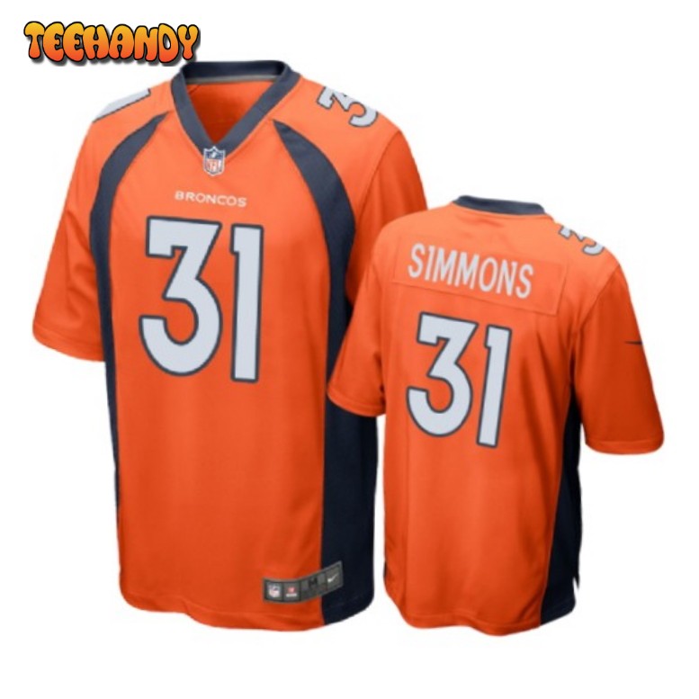 Denver Broncos Justin Simmons Orange Limited Jersey