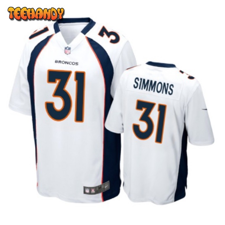 Denver Broncos Justin Simmons White Limited Jersey