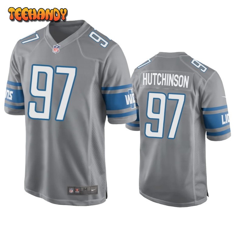 Detroit Lions Aidan Hutchinson Gray Color Rush Limited Jersey