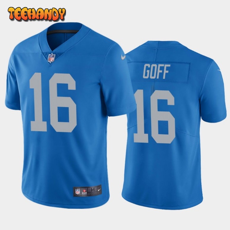 Detroit Lions Jared Goff Blue Throwback Limited Jersey