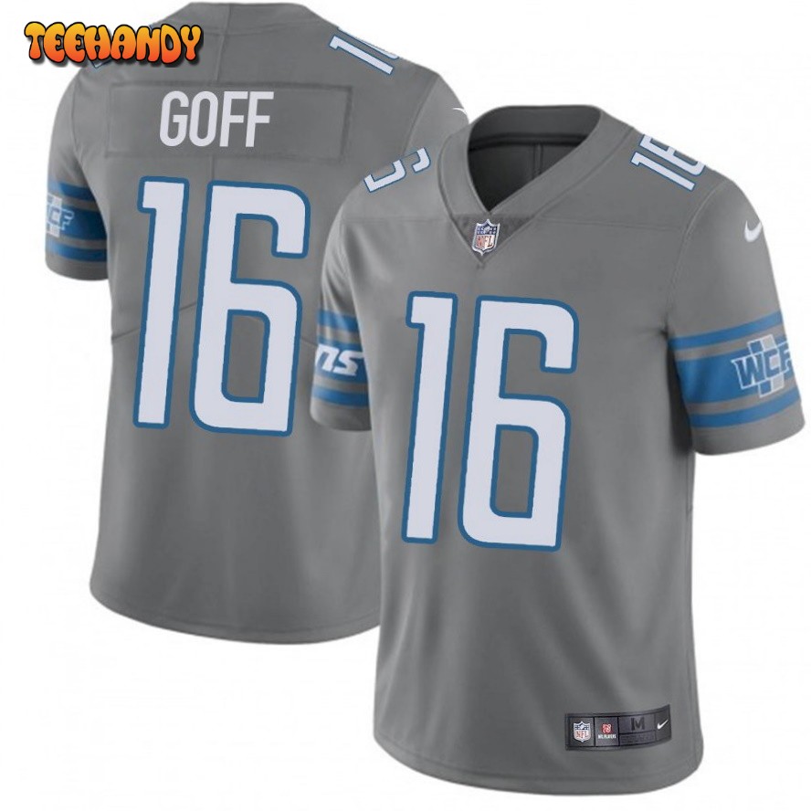 Detroit Lions Jared Goff Gray Color Rush Limited Jersey