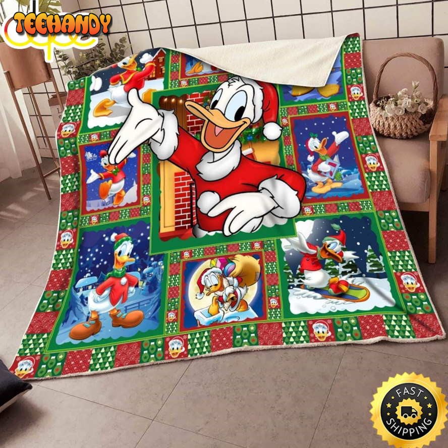 Disney Christmas  Donald Duck Funny Disney Christmas Blanket