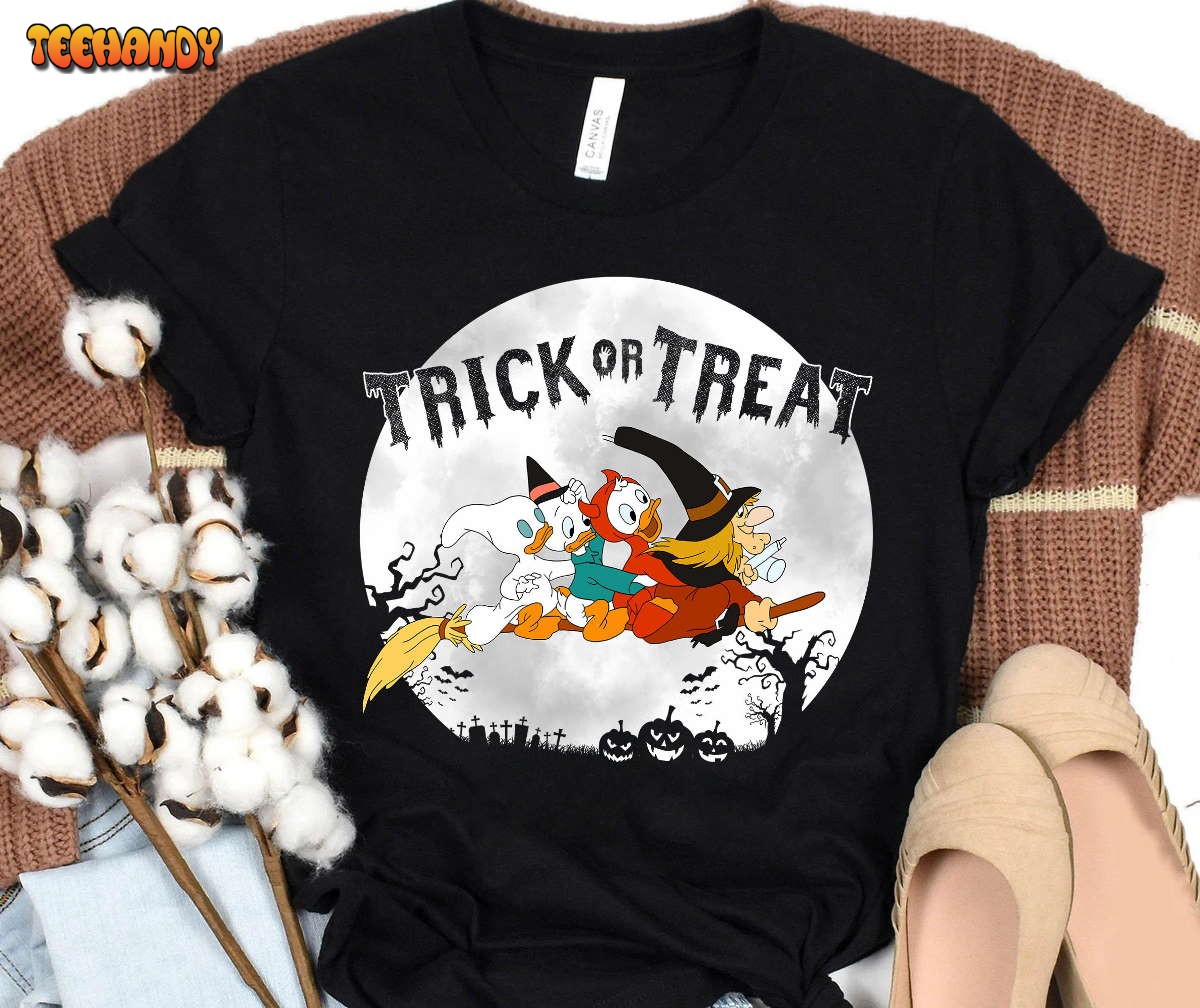 Disney Halloween Ducktales Witch Huey Dewey and Louie Trick Or Treat Shirt