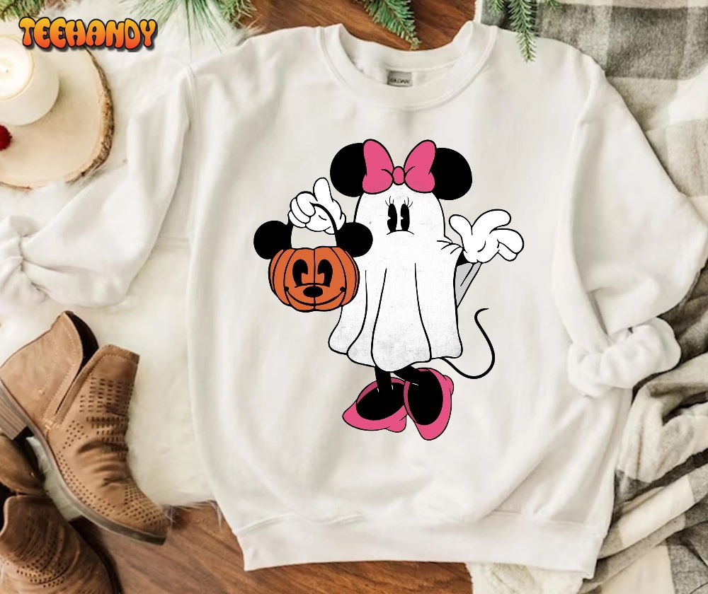 Disney Halloween Minnie Mouse Boo Shirt, Minnie Ghost Spooky Season Shirt