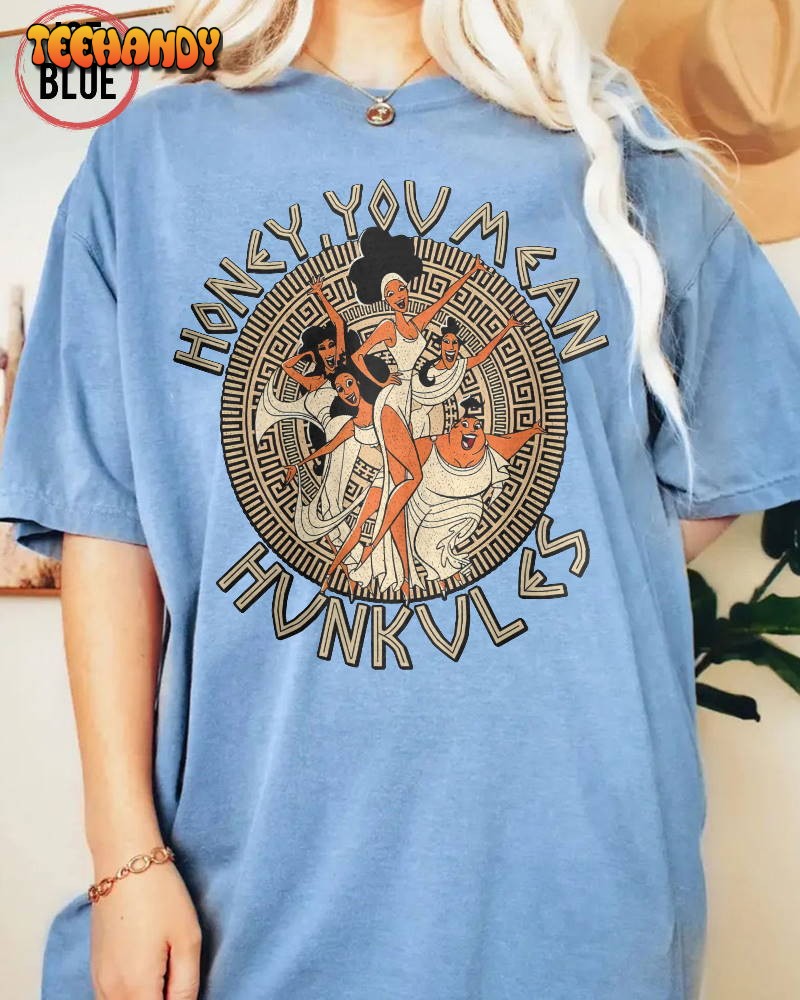 Disney Hercules Diva The Muses Honey You Mean Hunkules Retro 90s Shirt