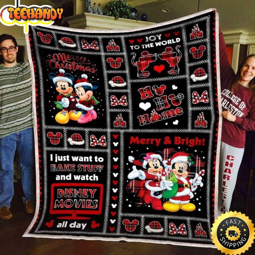 Disney Mickey Mouse Merry Christmas Joy To The World Disney Blanket