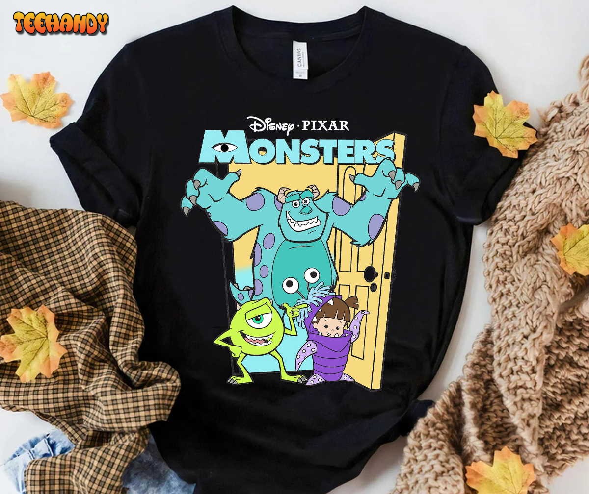 Disney Monsters Inc Mike Sully Boo Group Poster Shirt