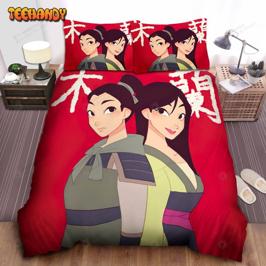 Disney Princess Mulan Duality Spread Comforter Duvet Cover Bedding Sets