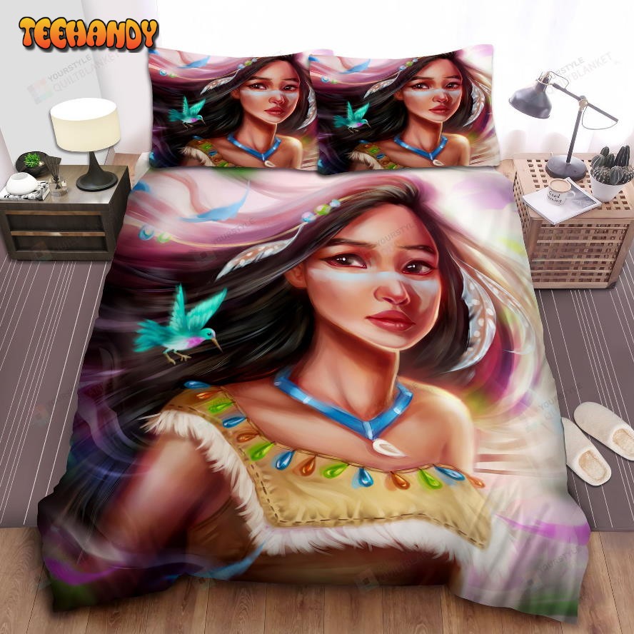 Disney Princess Pocahontas Digital Portrait Illustration Comforter Bedding Sets