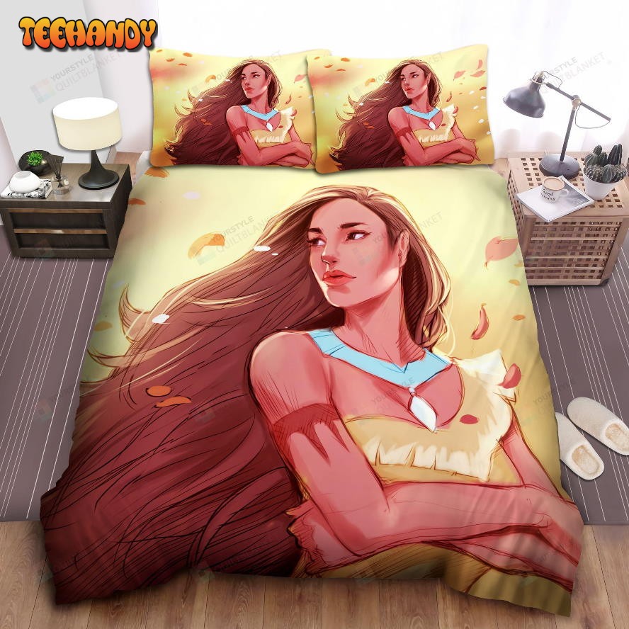 Disney Princess Pocahontas Drawing Spread Comforter Duvet Cover Bedding Sets