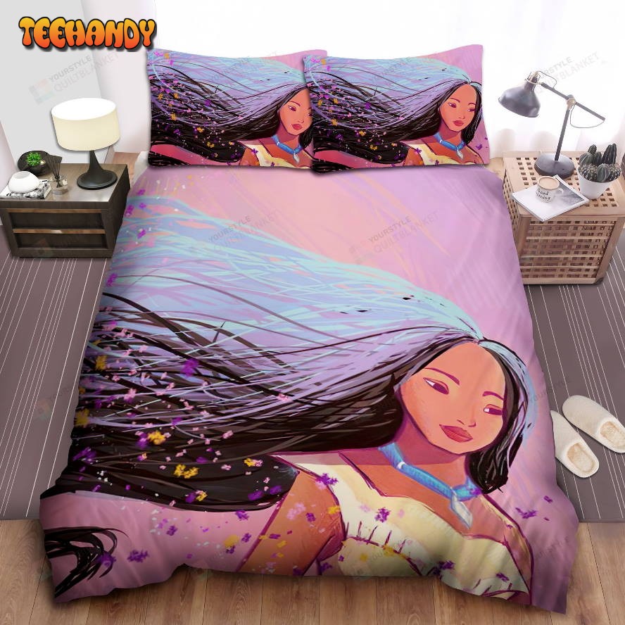 Disney Princess Pocahontas Hair In The Wind Painting Comforter Bedding Sets