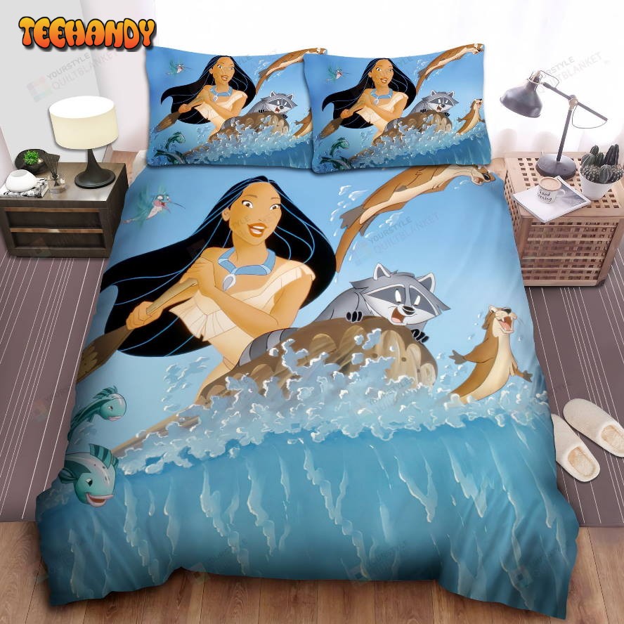 Disney Princess Pocahontas Rowing With Her Animal Friends Bedding Sets