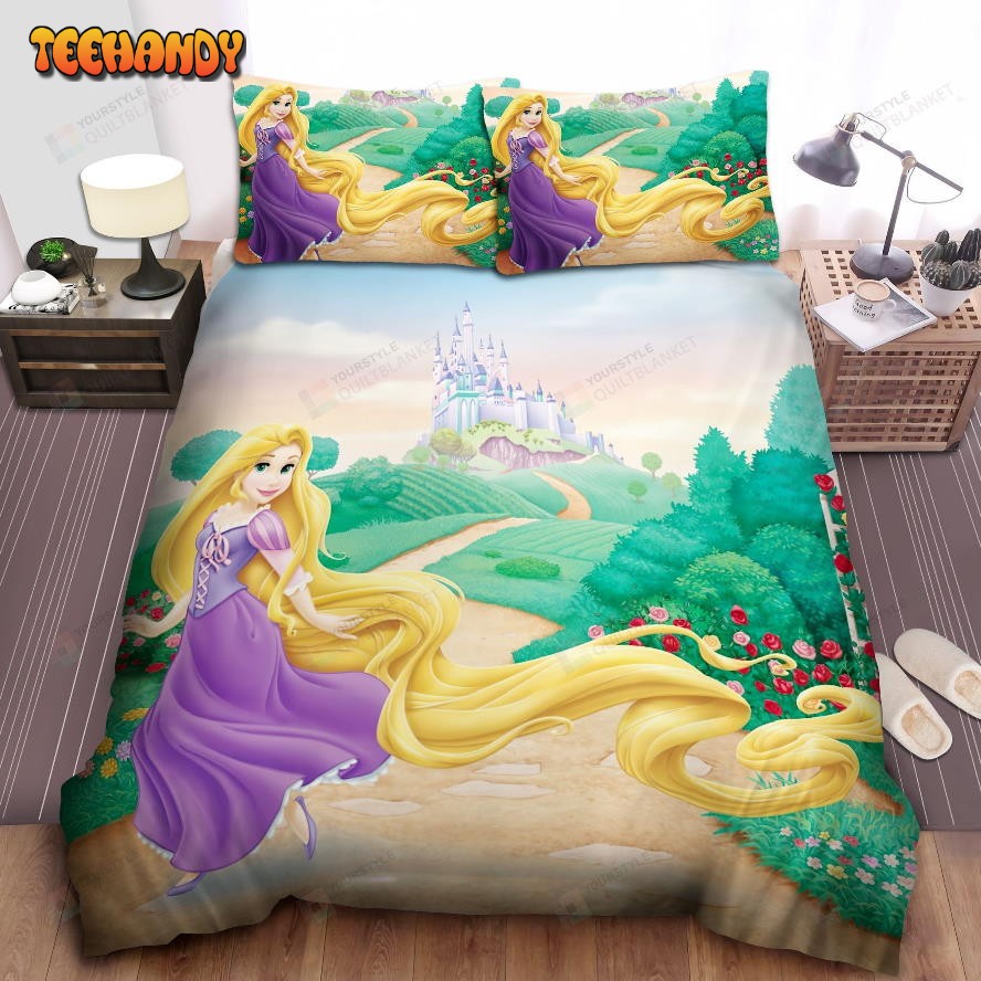 Disney Princess Rapunzel &amp The Castle Spread Comforter Bedding Sets