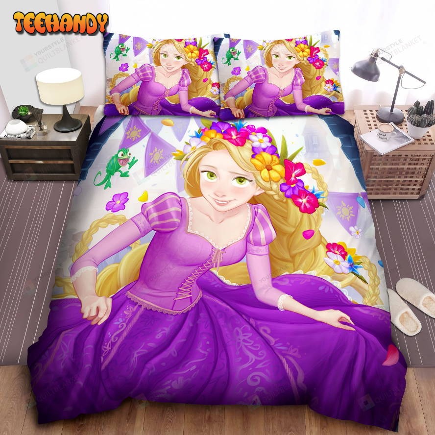 Disney Princess Rapunzel Dancing Spread Comforter Duvet Cover Bedding Sets