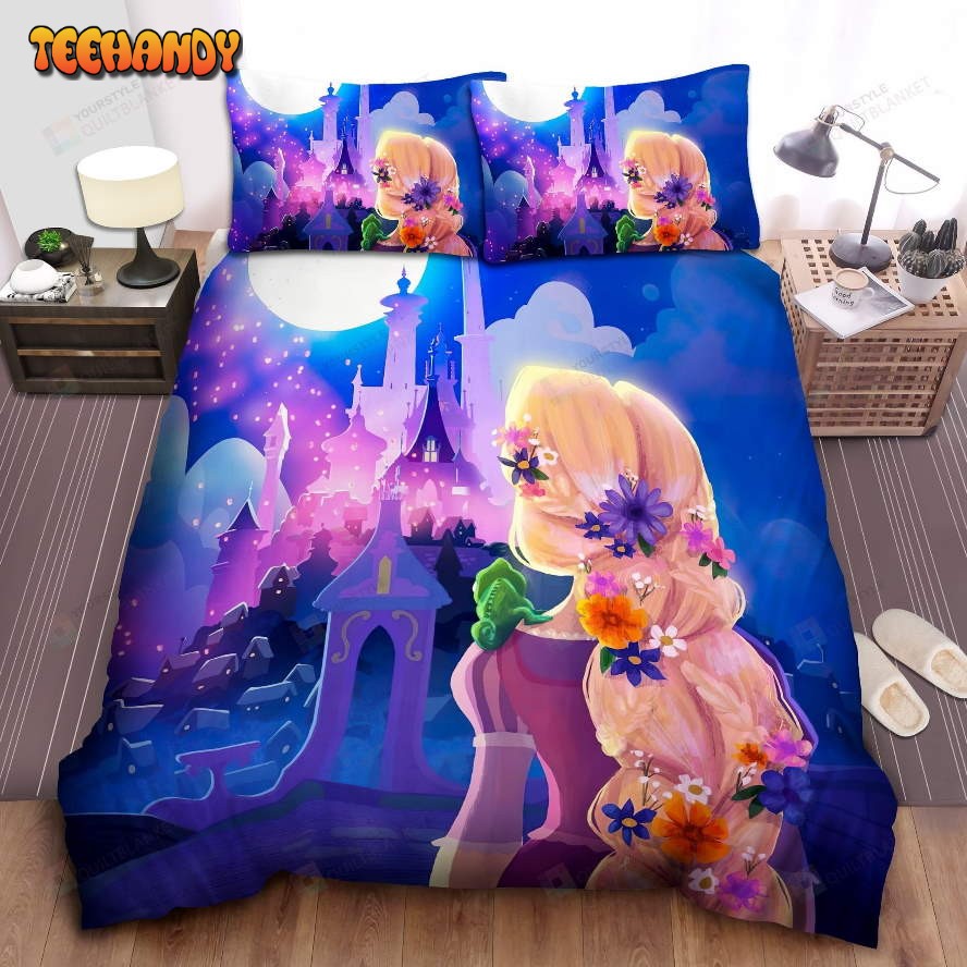 Disney Princess Rapunzel Looking Back The Castle Duvet Cover Bedding Sets