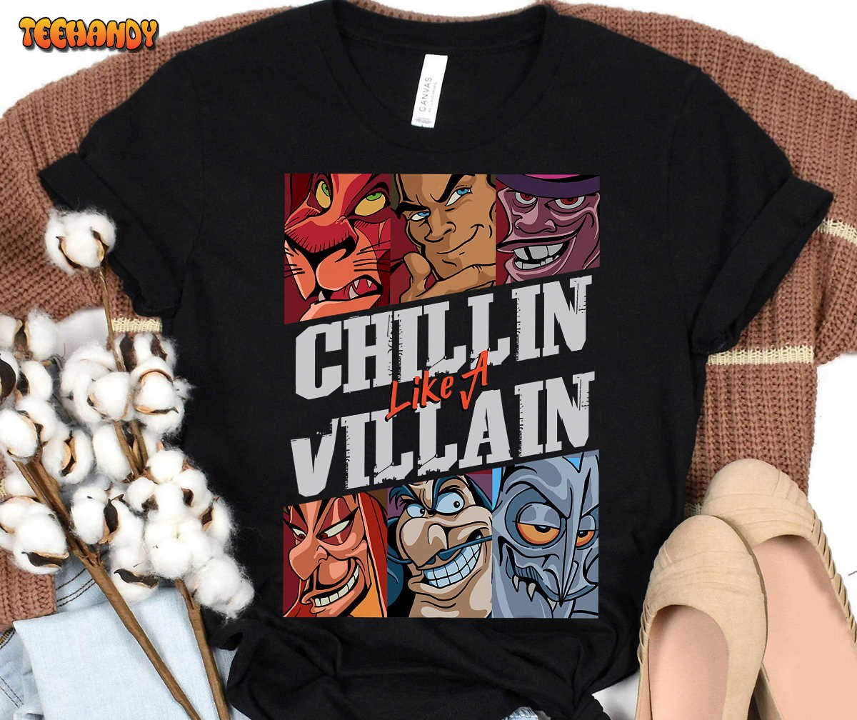 Disney Villains Chillin Like A Villain Group Portrait Shirt