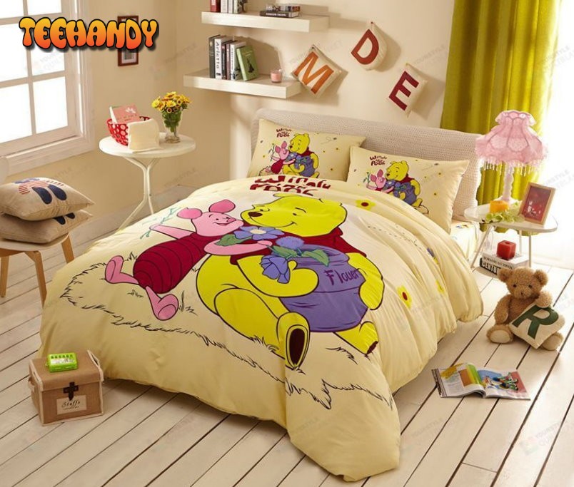 Disney Winnie The Pooh And Piglet Duvet Cover Bedding Set