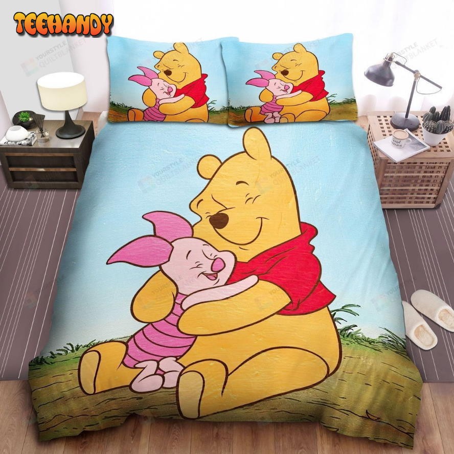 Disney Winnie The Pooh And Piglet Hugging Spread Comforter Bedding Sets