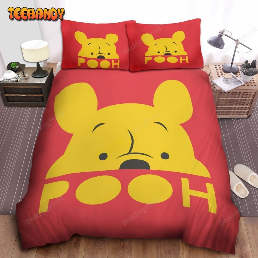 Disney Winnie The Pooh Typography Bed Sheets Duvet Cover Bedding Sets