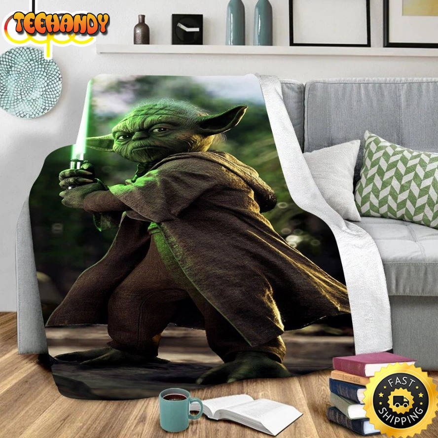 Disney Yoda Baby Sherpa Blanket Cartoon Star Wars Throw Sofa Blanket