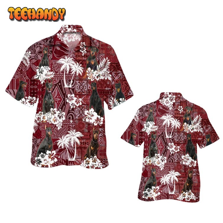 Doberman Pinscher Hawaiian Shirt