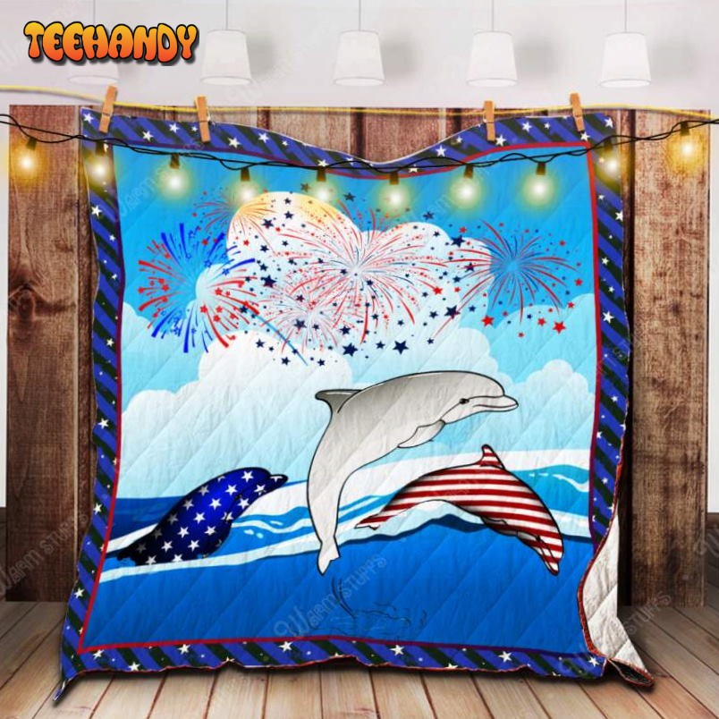 Dolphins 3D Customized Quilt Blanket