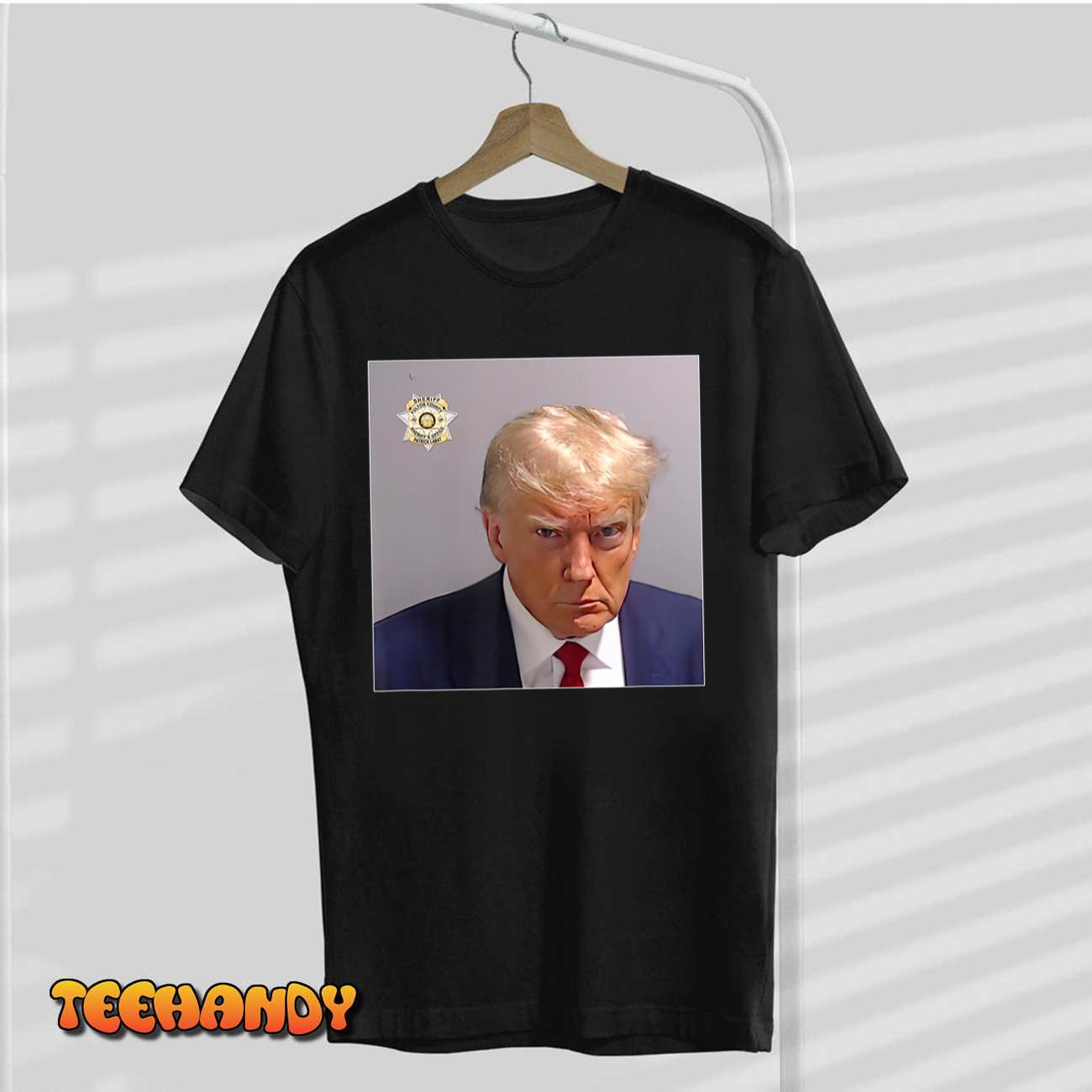 Donald Trump Mugshot  Lock Him Up Official Trump Mug Shot T-Shirt